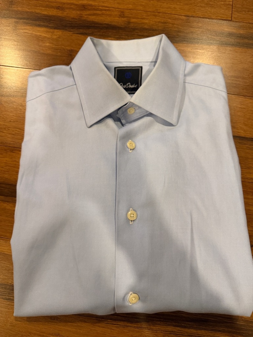 David Donahue Light Blue Men's Dress Shirt - Trim 16 1/2 Collar